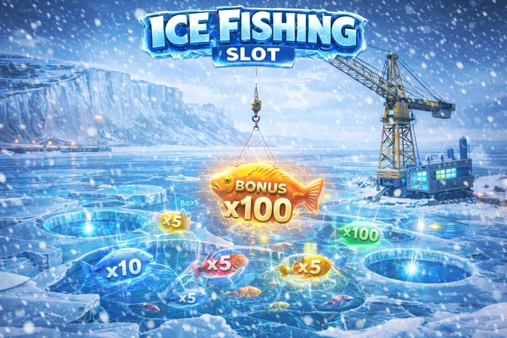 Ice fishing catching the bonuses
